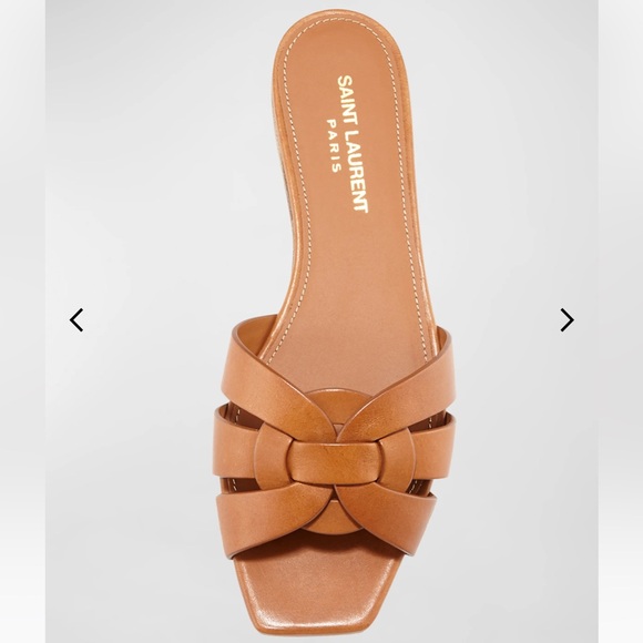 Saint Laurent Shoes - Saint Laurent Woven Leather Sandal